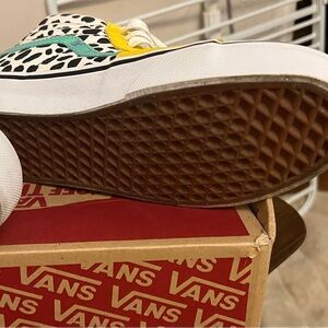 Vans customized Leopard Print Sneakers - Yellow and Green